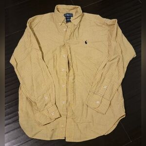 Polo by Ralph Lauren Boys Mustard Plaid Shirt